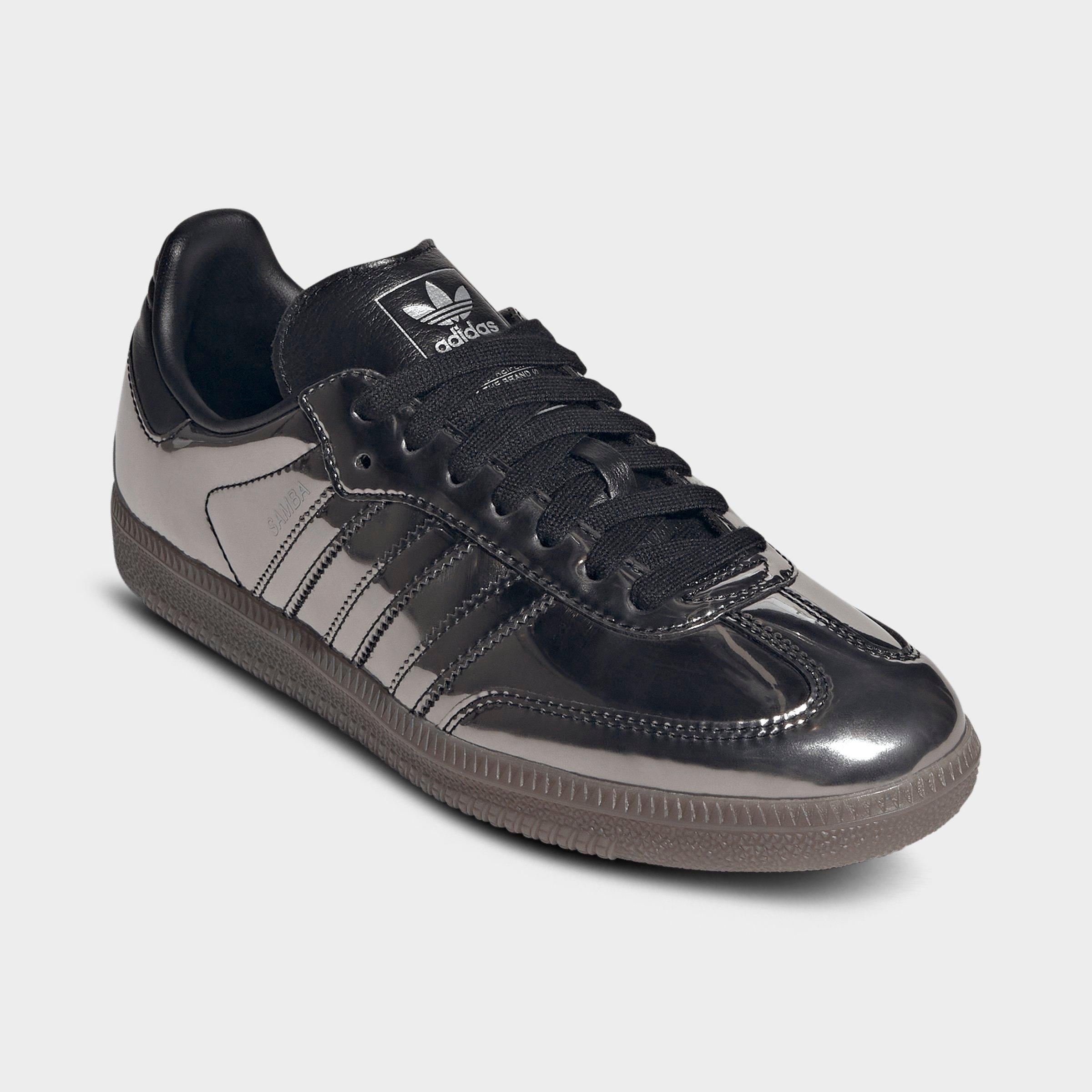 Women's adidas Originals Samba OG Casual Shoes - Part 2 - Core Black/Core Black/Gum - Both shoes facing left