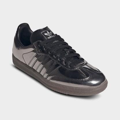 Women's adidas Originals Samba OG Casual Shoes - Part 2 - Core Black/Core Black/Gum - Both shoes facing left