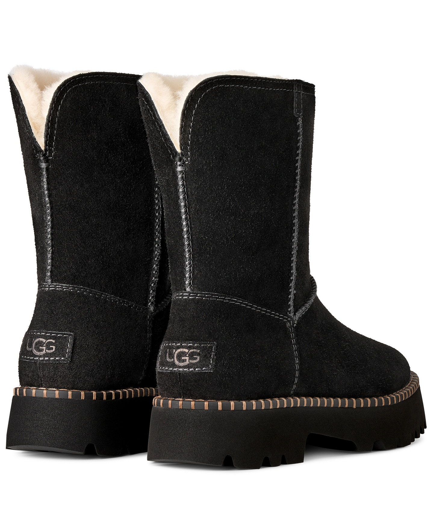 UGG® Women's Uptowner Round Toe Short Booties - Black