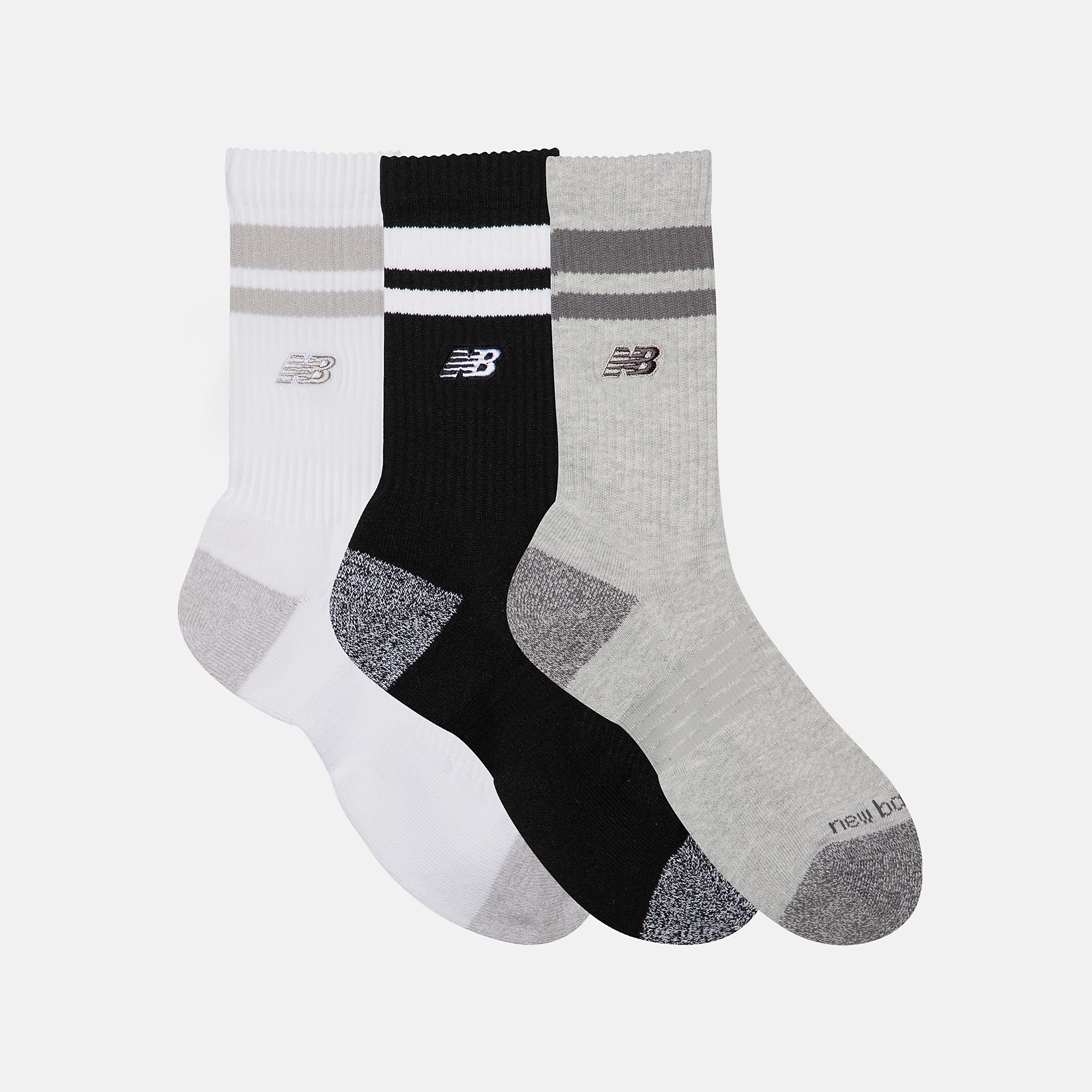 New Balance Active Premium Stripe Crew Socks 3 Pack, LAS35210AS