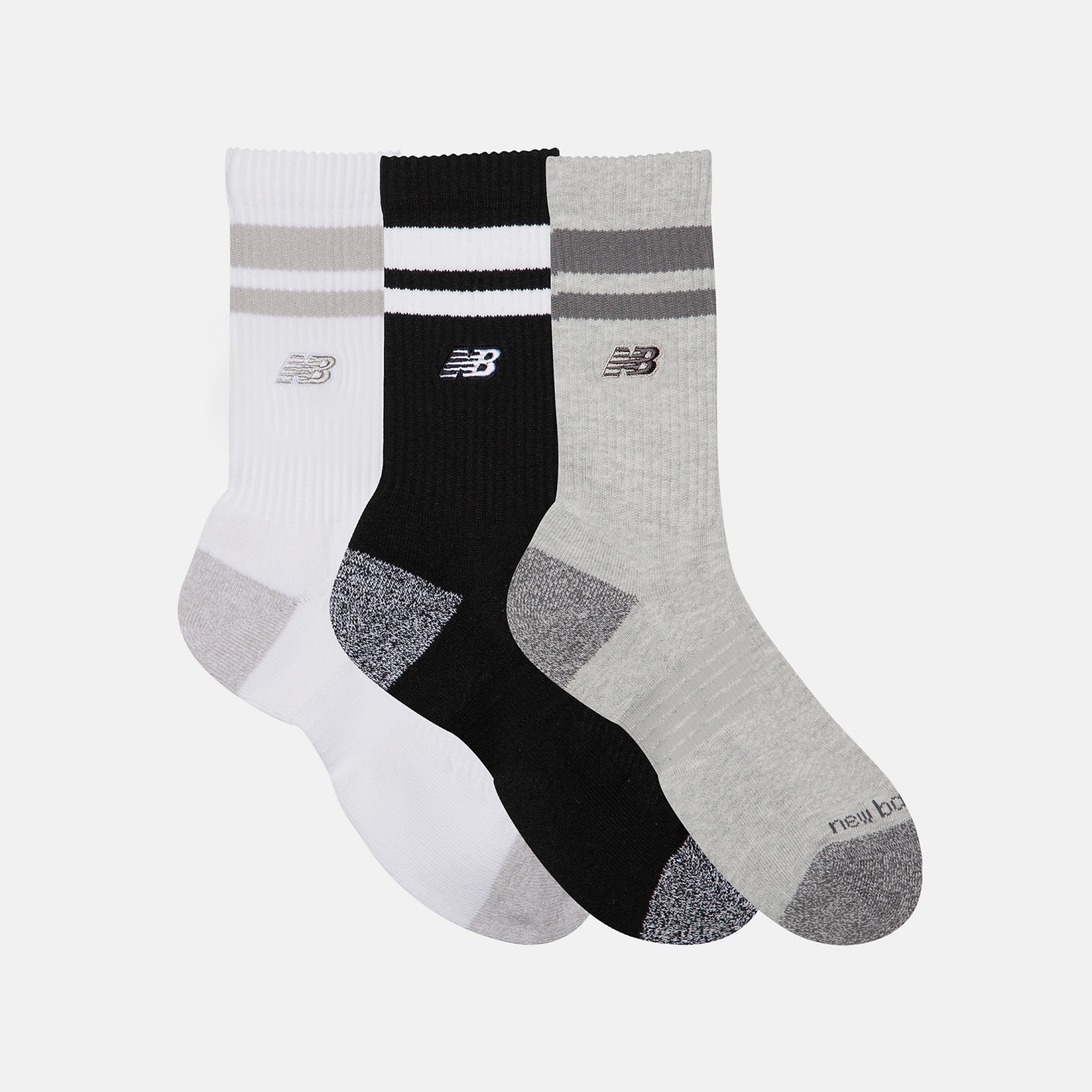 New Balance Active Premium Stripe Crew Socks 3 Pack, LAS35210AS