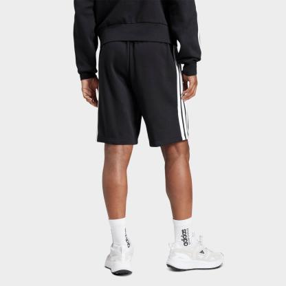 Men's adidas Essentials 3-Stripes Fleece Shorts - Black/White - view 3
