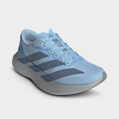 Women's adidas Adizero EVO SL Woven Running Shoes - Part 1 - Clear Sky/Grey Two/Silver Metallic - Both shoes facing left