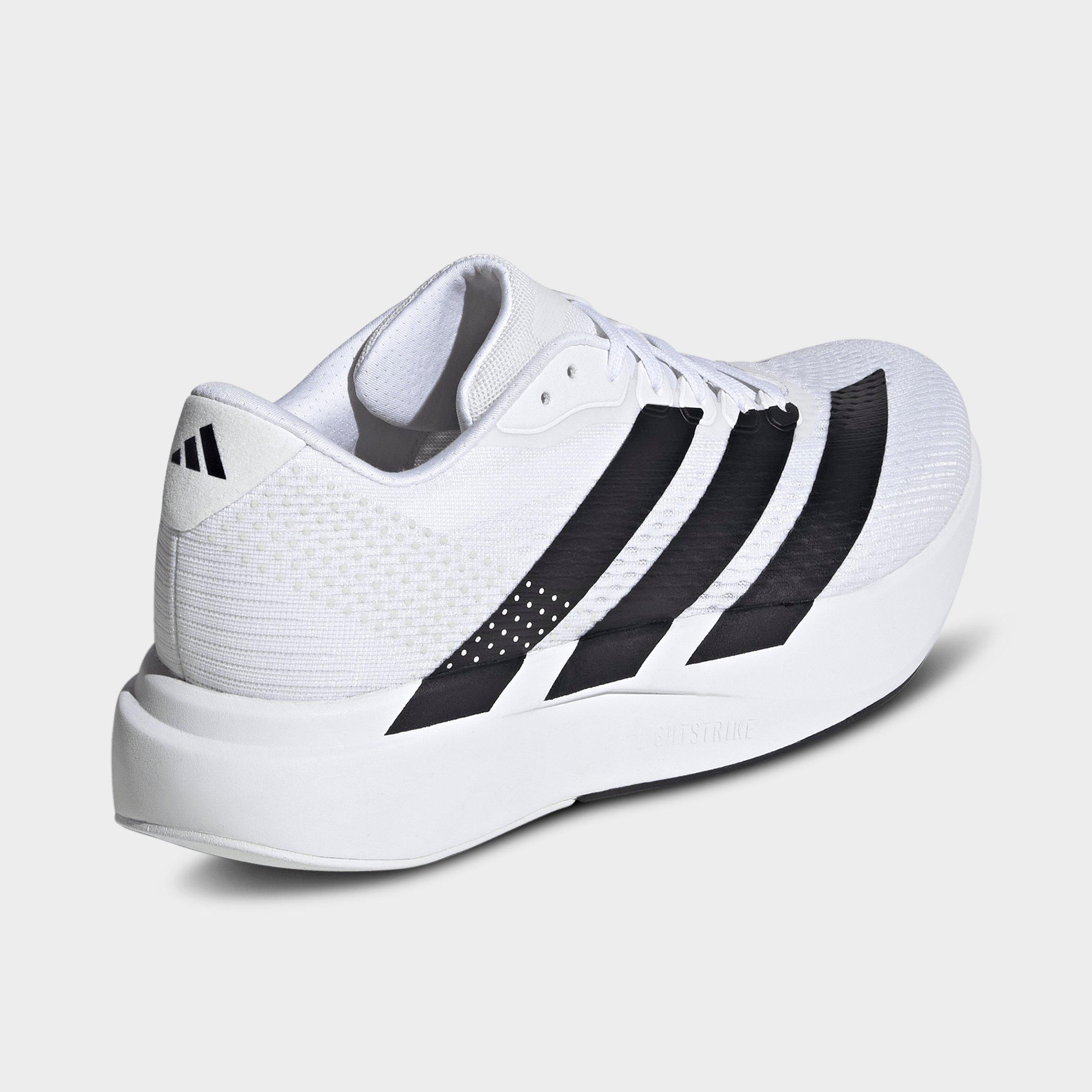 Men's adidas Adizero Pacer Running Shoes - Cloud White/Core Black/Crystal White - Back view