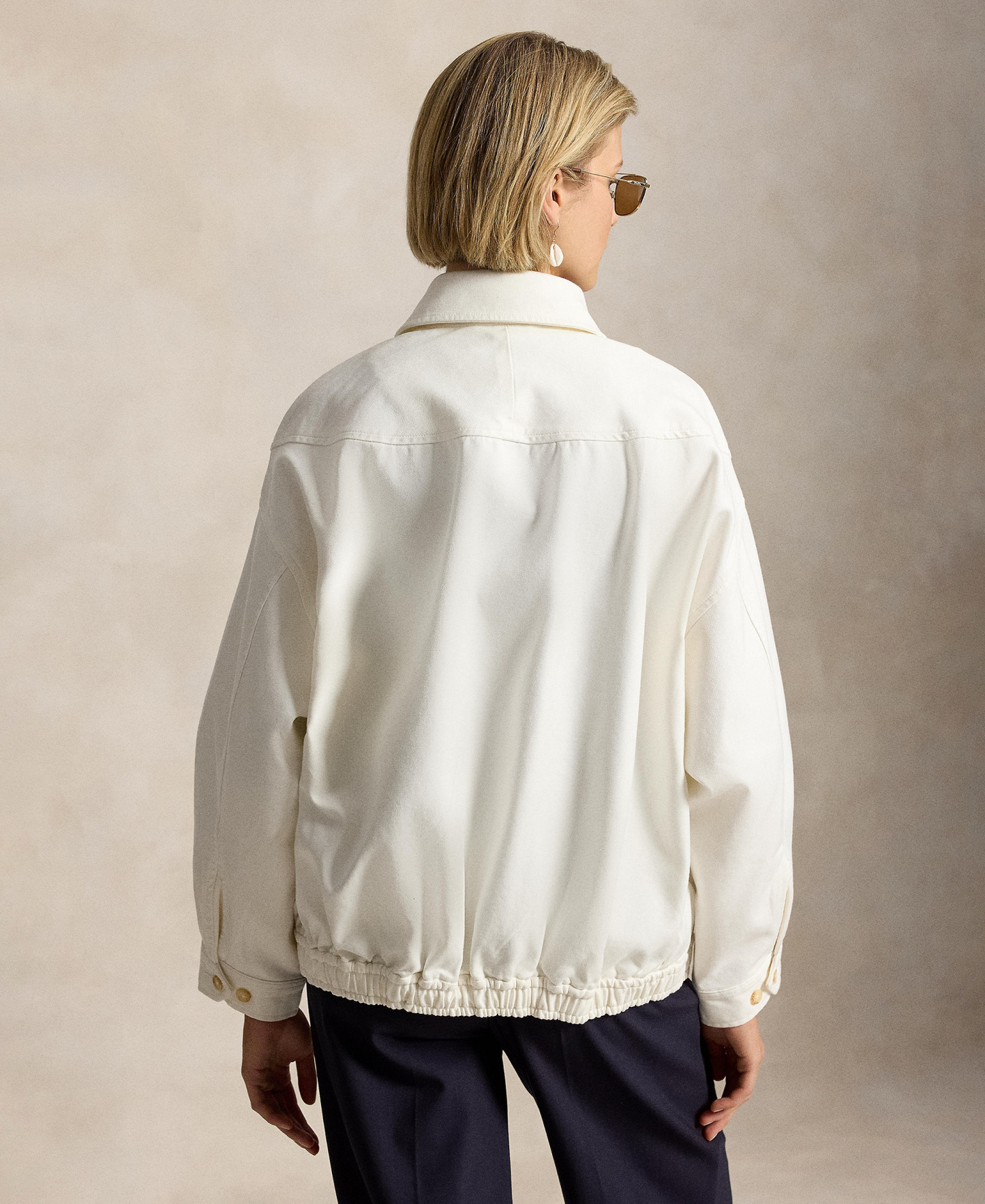 Polo Ralph Lauren Women's Long-Sleeve Bomber Jacket - White