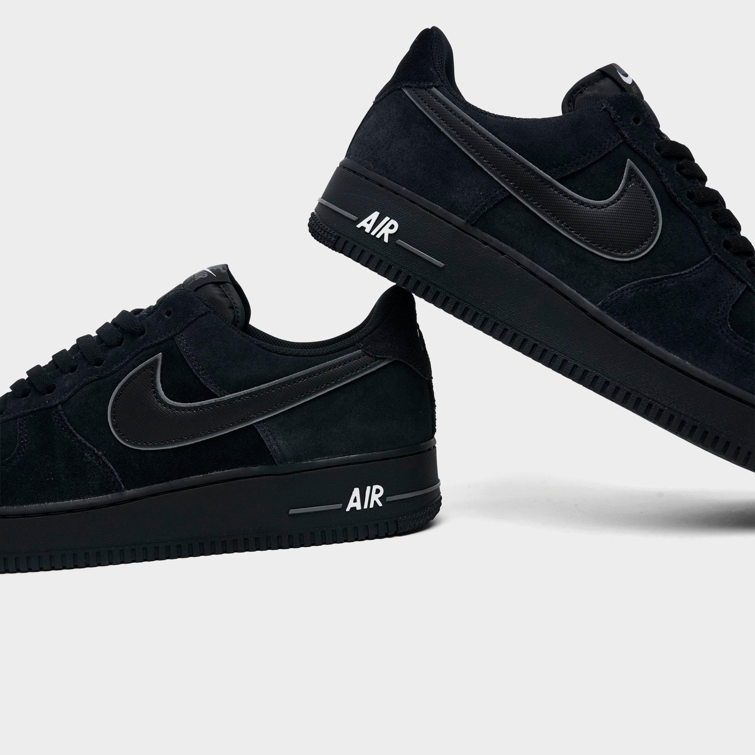 Men's Nithtke Air Force 1 '07 LV8 Casual Shoes - Part 3 - Black/Black/Iron Grey/White - Detail shot