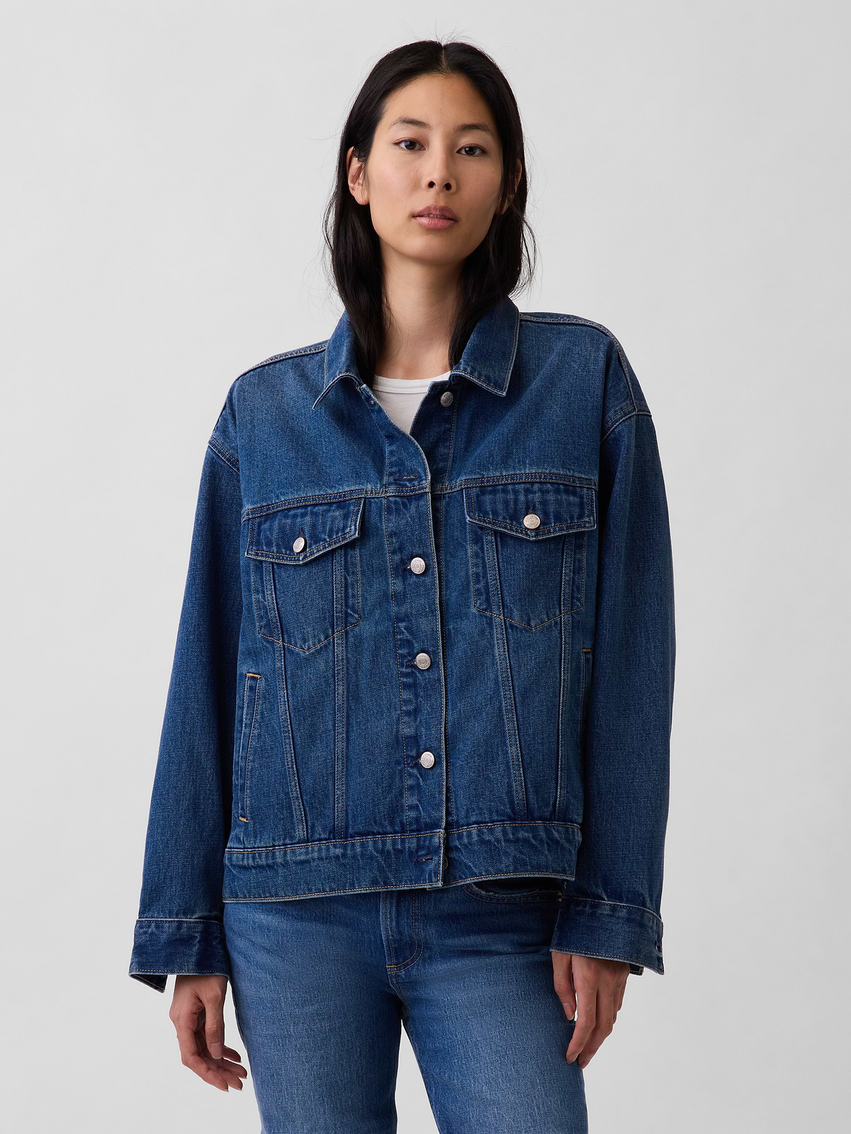 Oversized Icon Denim Jacket - Medium wash