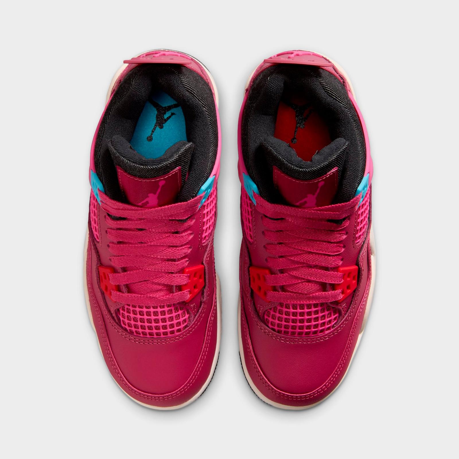 Girls' Big Kids' Air Jordan Retro 4 Basketball Shoes - Sweet Beet/Desert Pink/Off Noir/Chalk - view 5