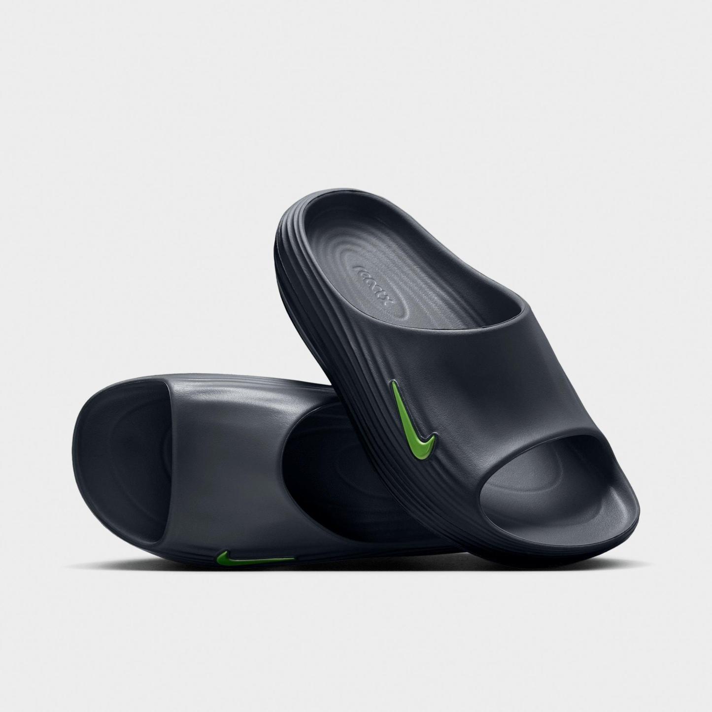 Men's Nithtke ReactX Rejuven8 Slide Sandals - Cool Grey/Black/Volt - Both shoes facing left
