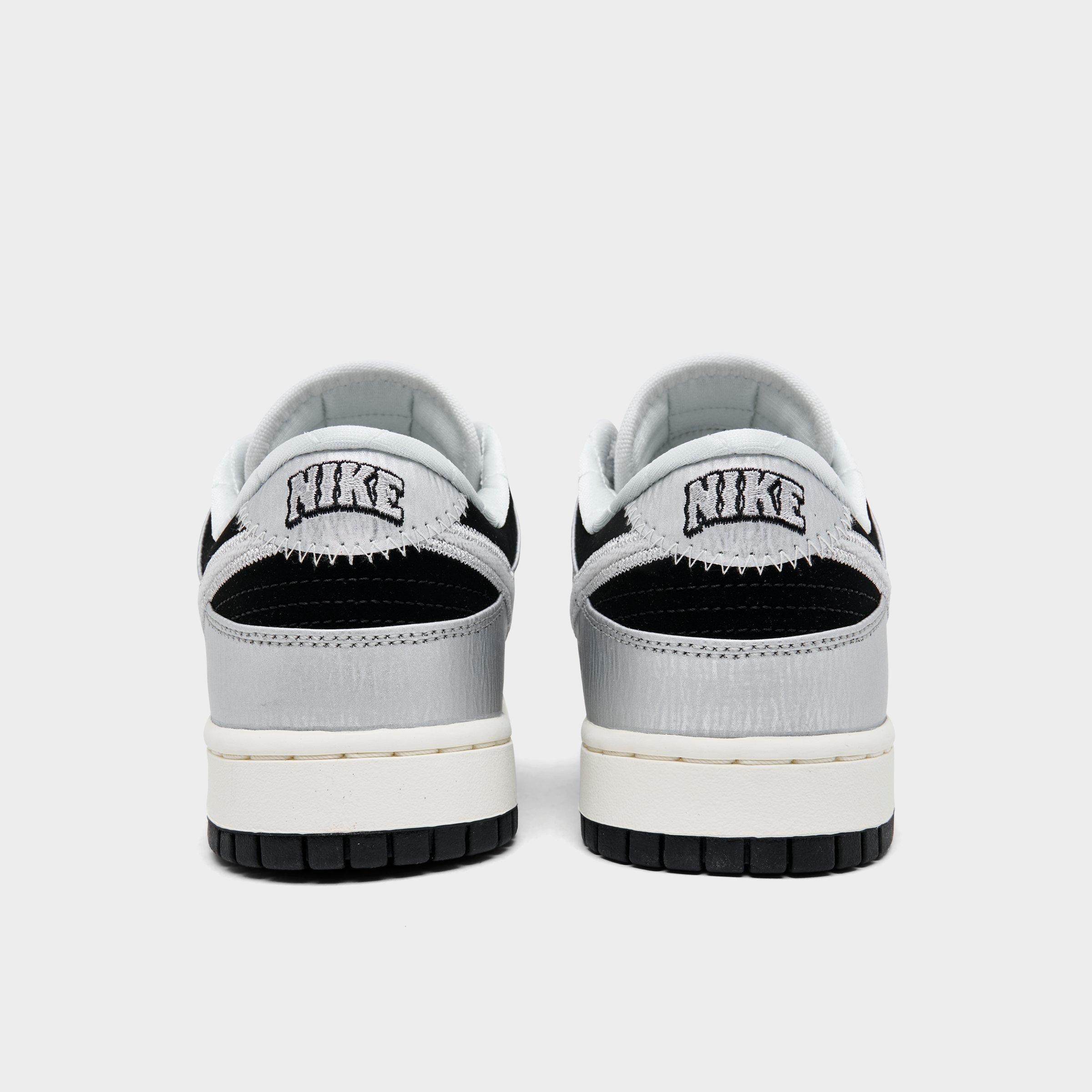 Men's Nithtke Dunk Low Retro Casual Shoes - Part 2 - Metallic Silver/Black/Sail/Metallic Silver - Back view