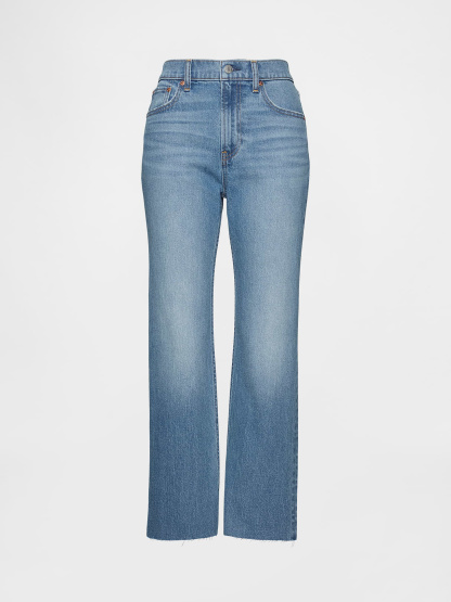 High Rise ’90s Slim Straight Crop Jeans - Medium indigo