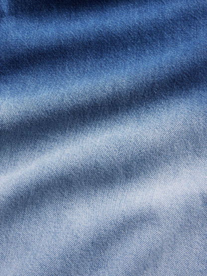 Mid Rise Denim Stripe Baggy Jeans - Ombré indigo