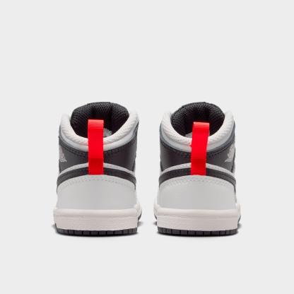 Kids' Toddler Air Jordan Retro 1 Mid Casual Shoes - Summit White/Infrared 23/Neutral Grey/Black - view 4