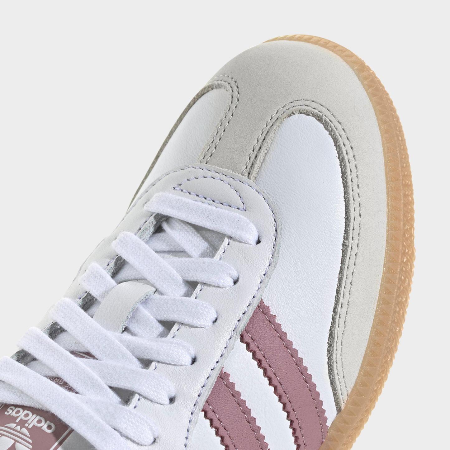 Women's adidas Originals Samba OG Casual Shoes - Part 1 - Cloud White/Magic Mauve/Burgundy - Detail shot