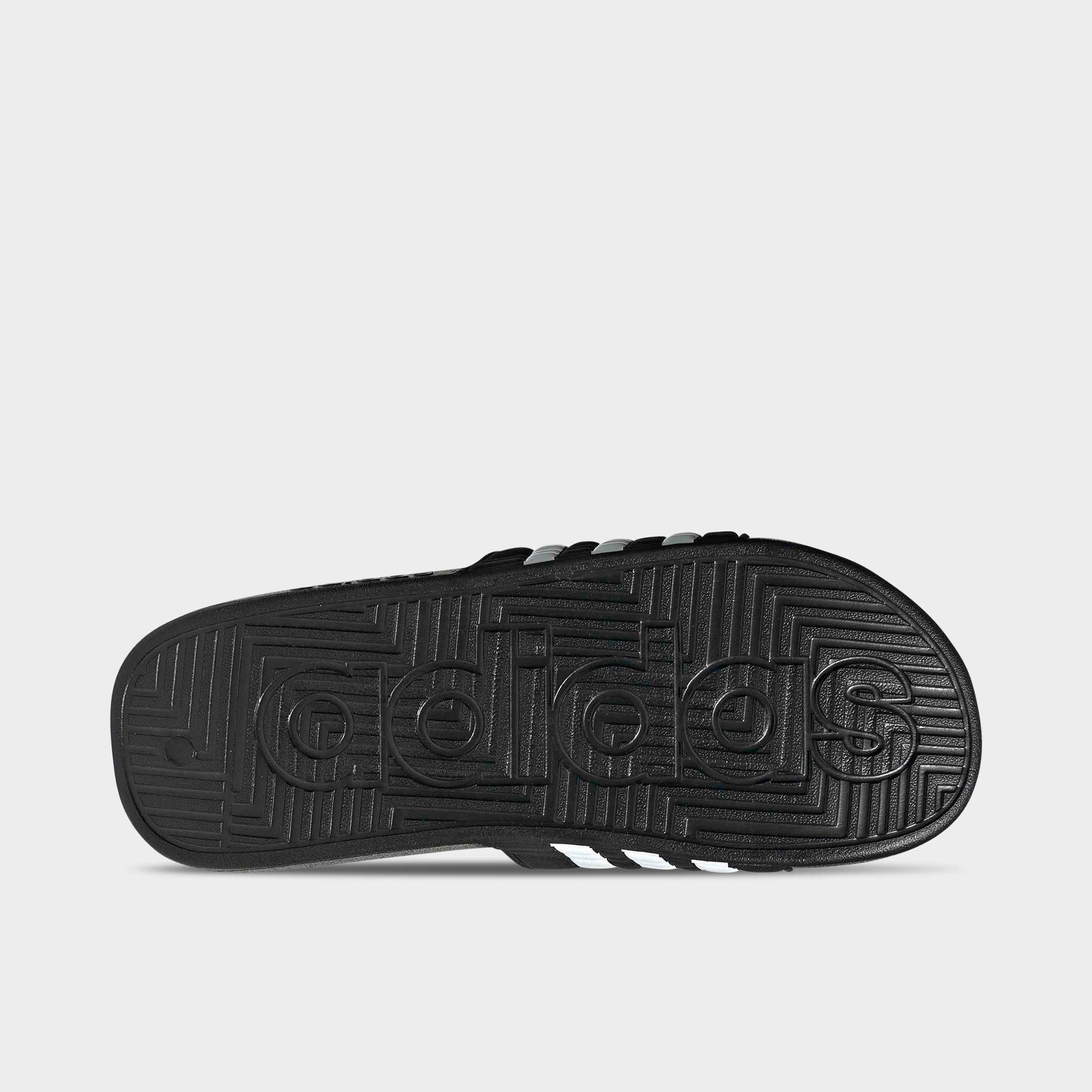 Men's adidas Adissage Slide Sandals - Black/White/Black - Bottom view
