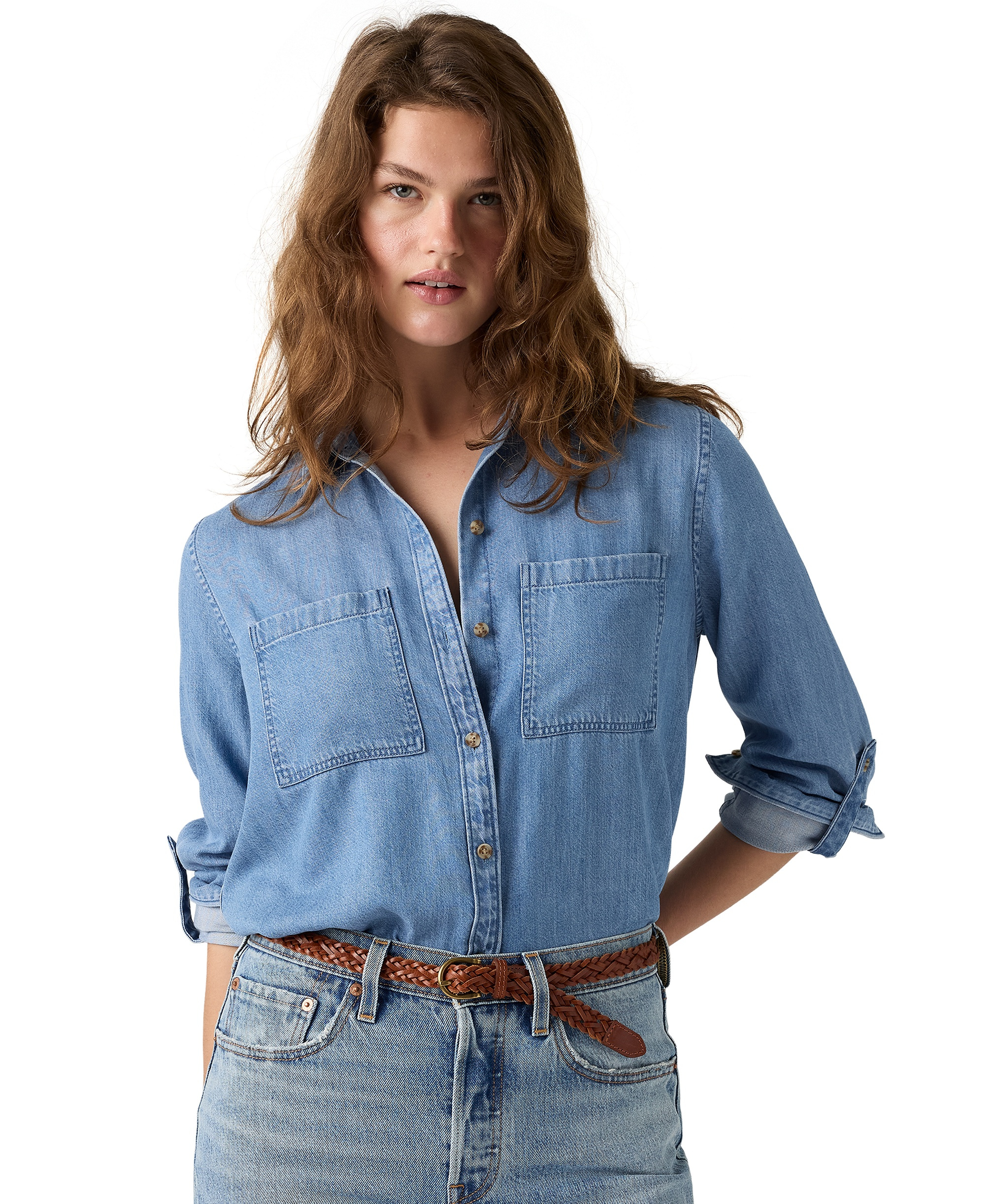 Levi's Women's Utility Long-Sleeve Denim Shirt - Midtown Blue