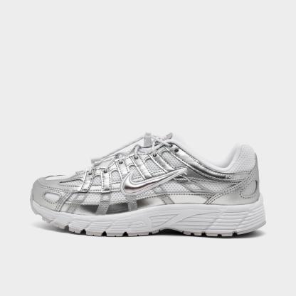 Big Kids' Nike P-6000 Utility Casual Shoes - White/Vast Grey/Metallic Silver