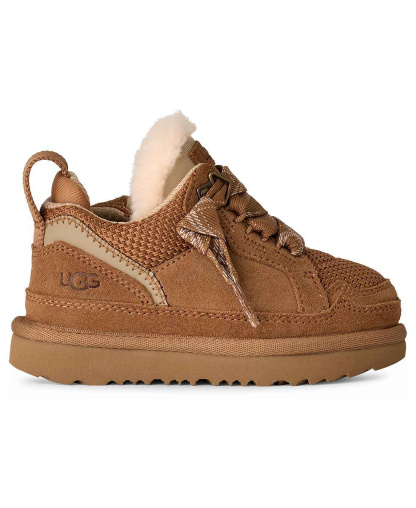 UGG® Toddler Kids Lowmel Lace-Up Sneakers - Chestnut