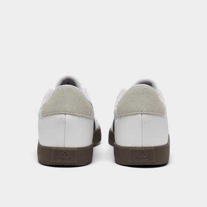 Big Kids' adidas VL Court 3.0 Skateboarding Casual Shoes - White/Black/Grey - Back view