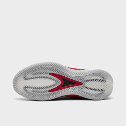 Men's adidas Anthony Edwards 2 Basketball Shoes - Silver Metallic/Pure Ruby/Core Black - Bottom view