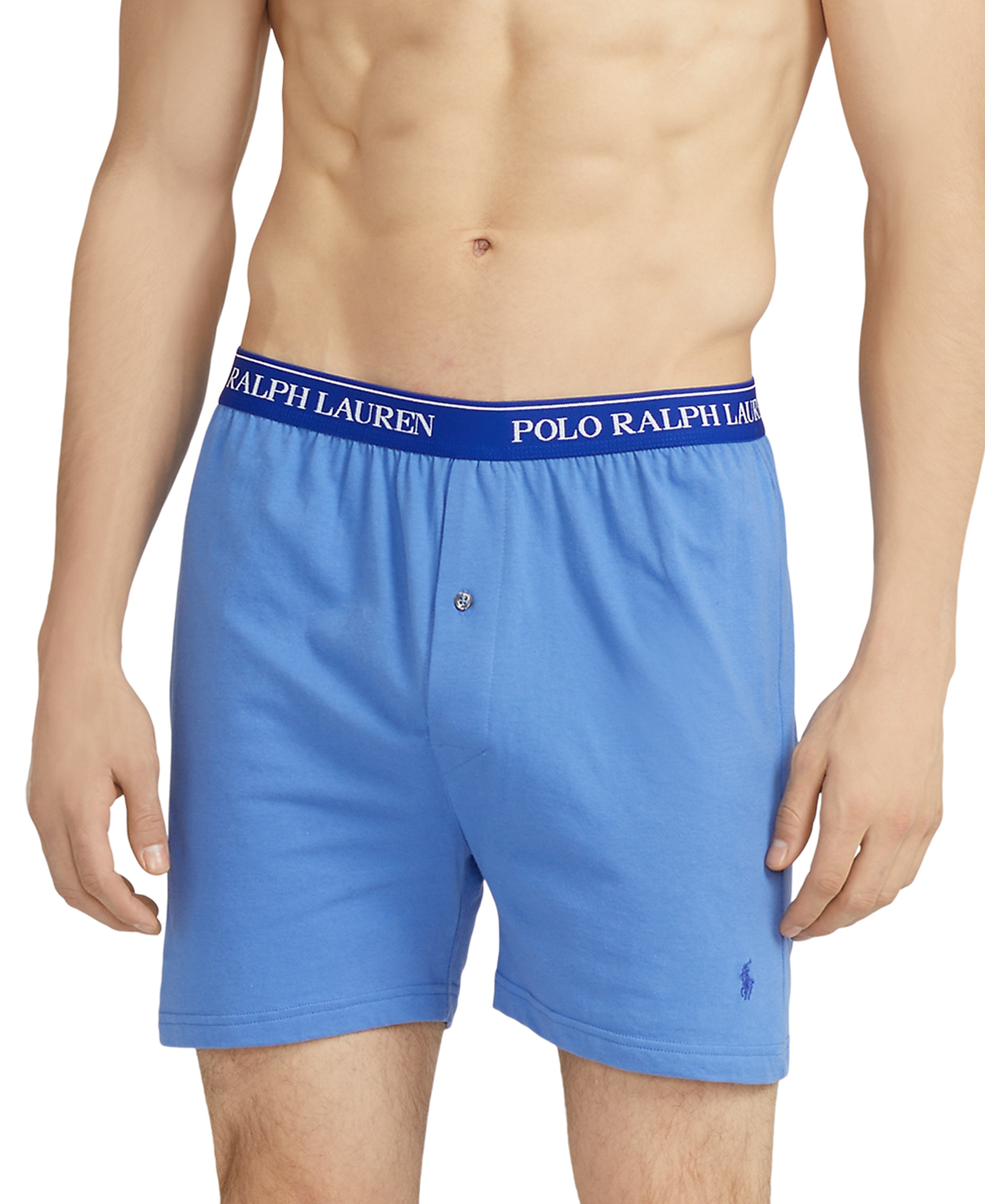 Polo Ralph Lauren Men's 5-Pack Classic-Fit Cotton Knit Boxers - Blue