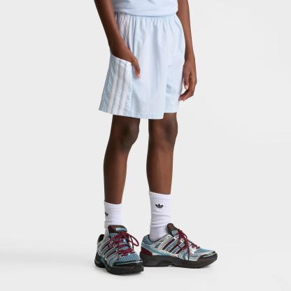 Big Kids' adidas 3-Stripes Woven Shorts - Crystal Sky - view 3