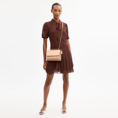 Klare Crossbody Bag In Signature Leather - Gold/Faded Blush - view 3