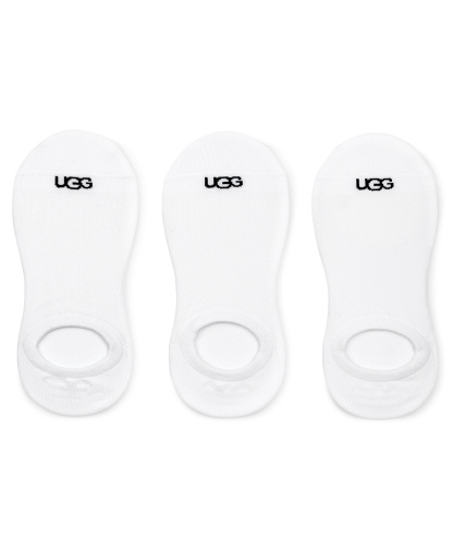 UGG Women's 3-Pack Stela No Show Socks - White