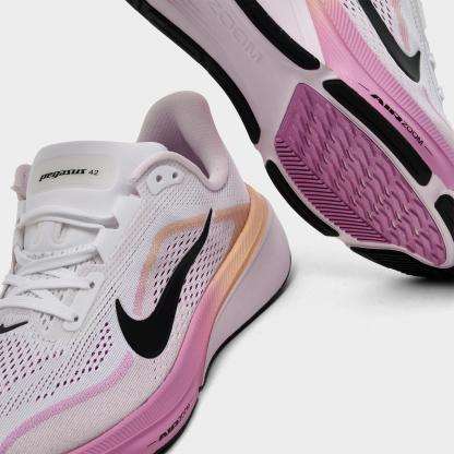 Big Kids' Nithtke Pegasus 42 Running Shoes - White/Black/Bleached Lilac - Detail shot