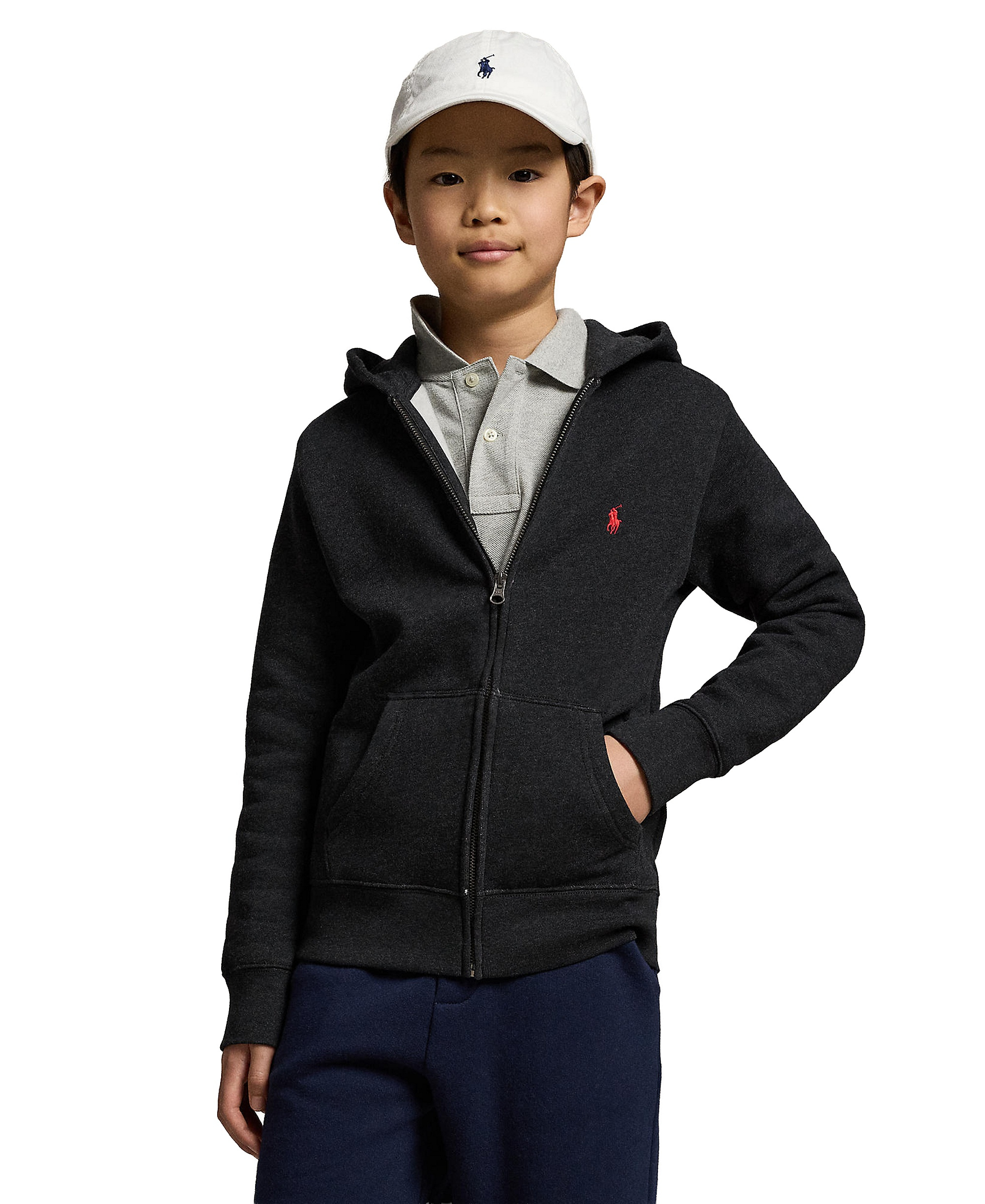 Polo Ralph Lauren 8-20 Boys' Cotton Fleece Zip Up Hoodie - Avery Heather