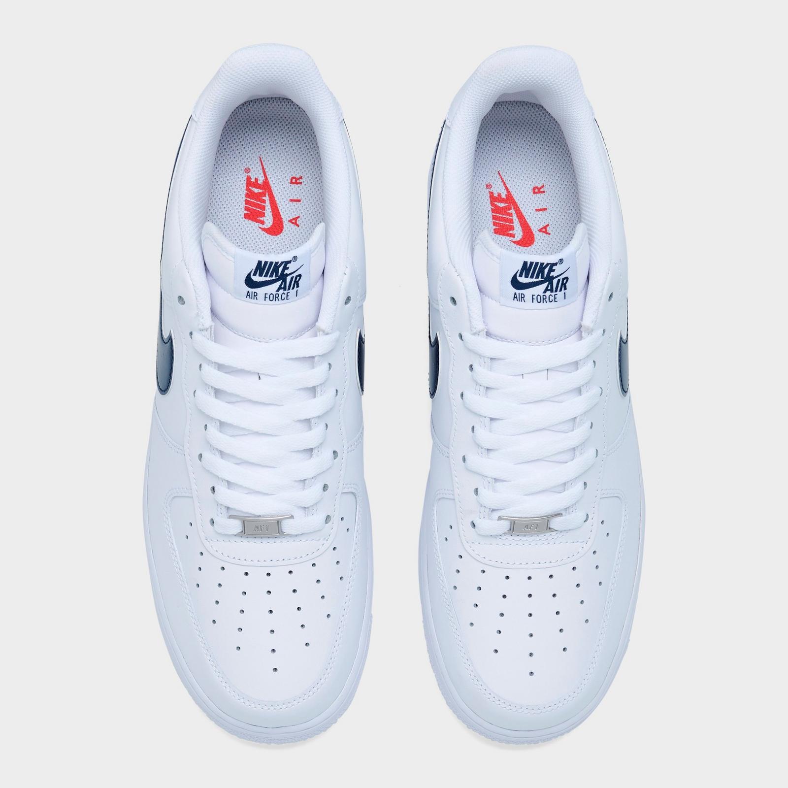 Men's Nike Air Force 1 '07 LV8 SE Team USA Casual Shoes - White/Midnight Navy/University Red
