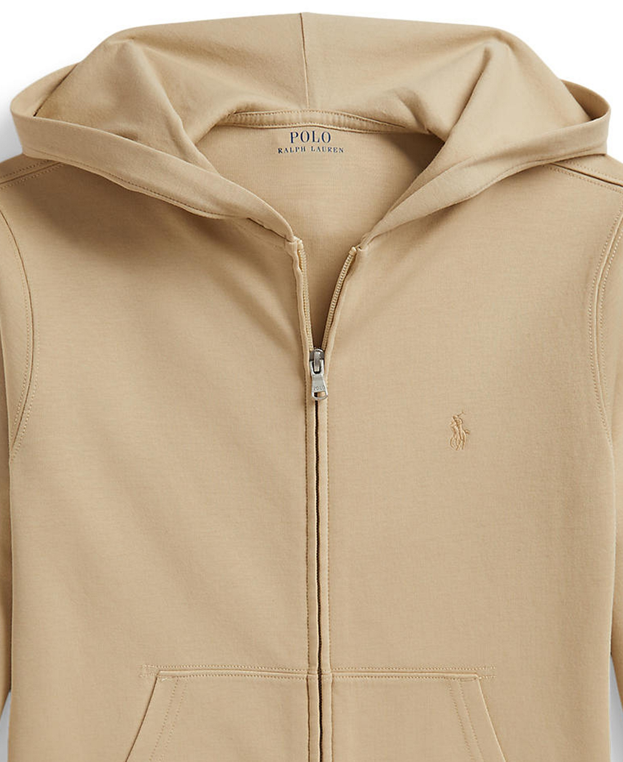 Polo Ralph Lauren Boys' 8-20 Double-Knit Full-Zip Hoodie - TALLOW CREAM