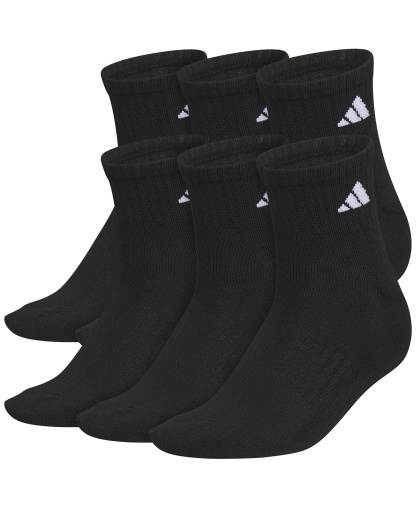 adidas Women's 6-Pack Classic Cushioned Socks - Black
