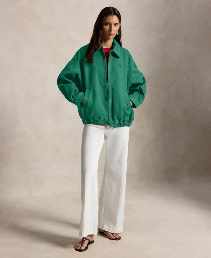 Polo Ralph Lauren Women's Long-Sleeve Bomber Jacket - Bush Green