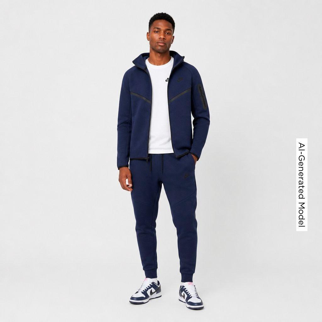 Men's Nithtke Tech Fleece Windrunner Full-Zip Hoodie - Part 3 - Obsidian/Black
