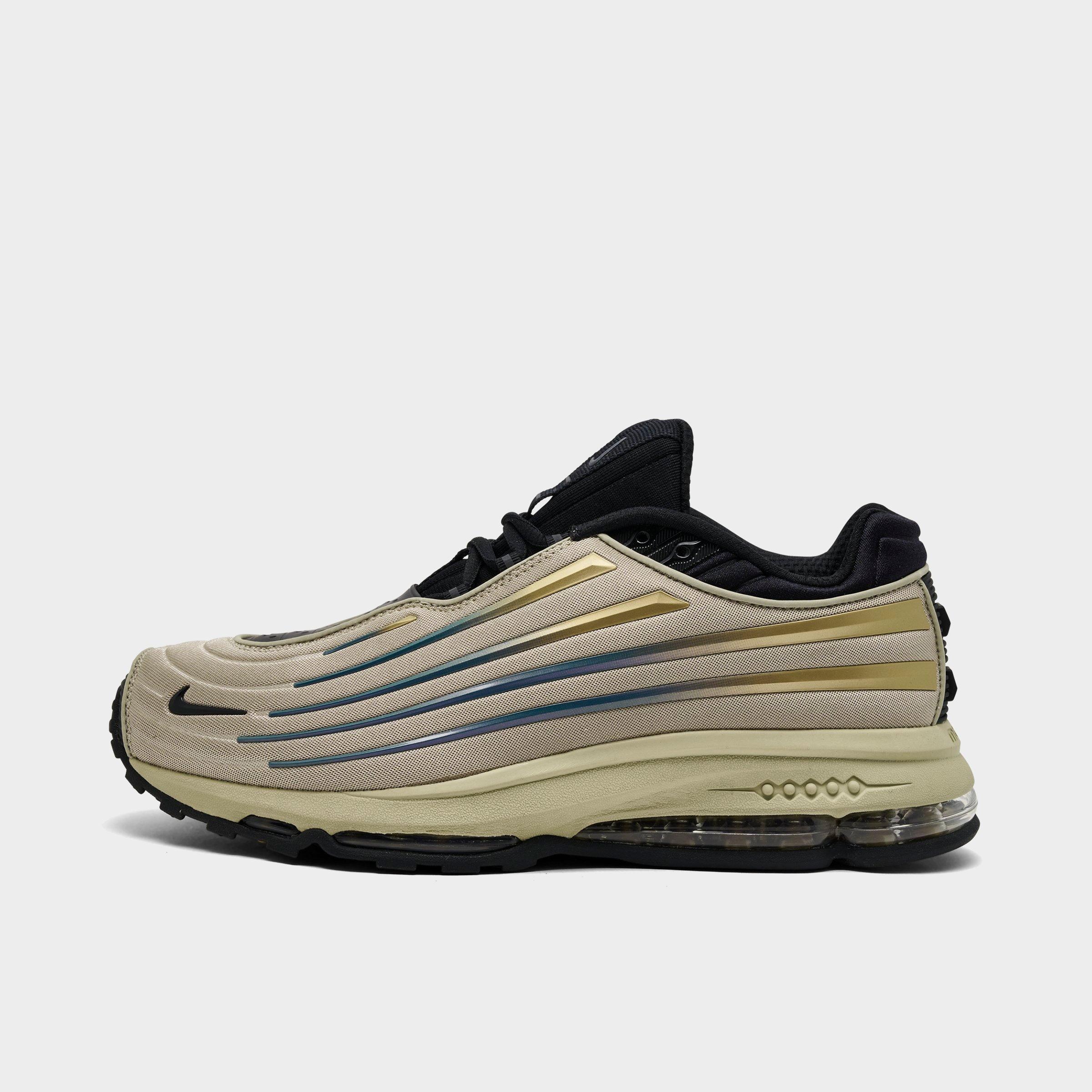 Men's Nithtke Air Max Ecstasy Plus Casual Shoes - Desert Khaki/Black/Metallic Gold - Left shoe facing left. Outside of the shoe.