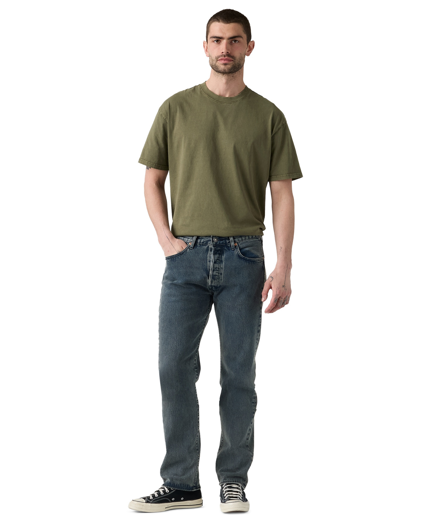 Levi's Men's 501™ Regular-Fit Button Fly Jeans - Late Night Dinner