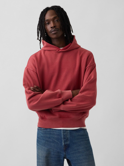 Adult Heavyweight Oversized Hoodie - BARN RED