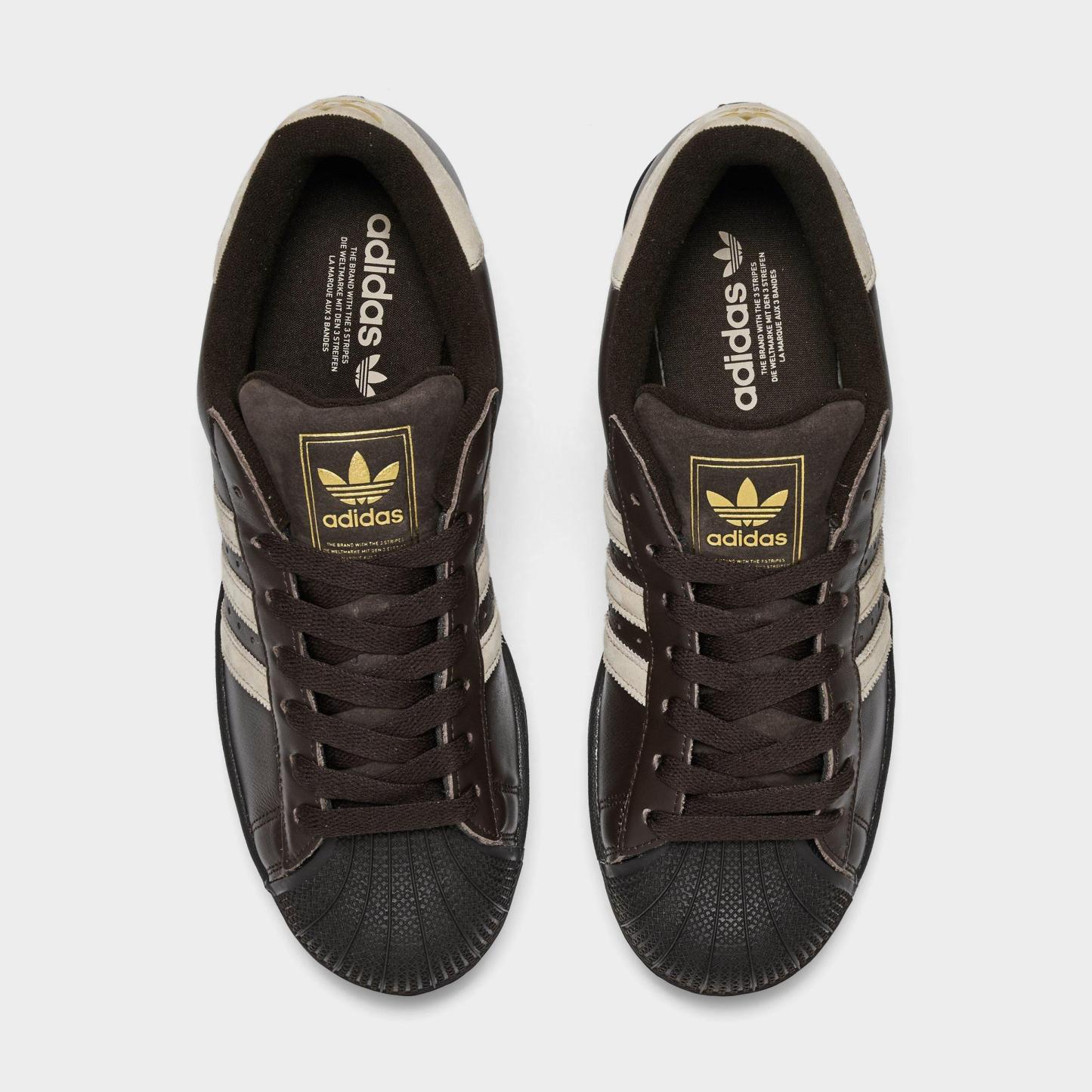Men's adidas Originals Superstar II Casual Shoes - Part 1 - Aurora Coffee/Khaki/Khaki - Top view