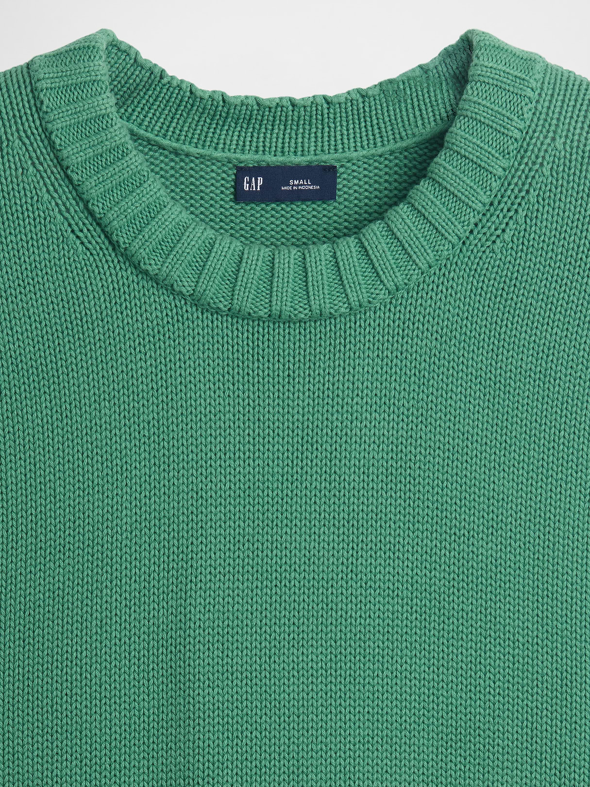 100% Cotton Oversized Sweater - Arctic green