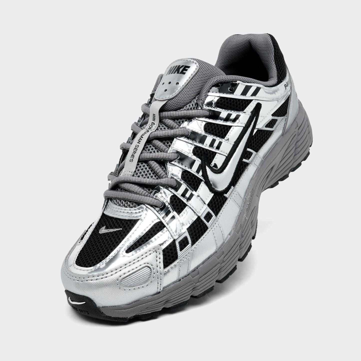 Big Kids' Nithtke P-6000 Casual Shoes - Black/Metallic Silver/Pencil Point - Detail shot