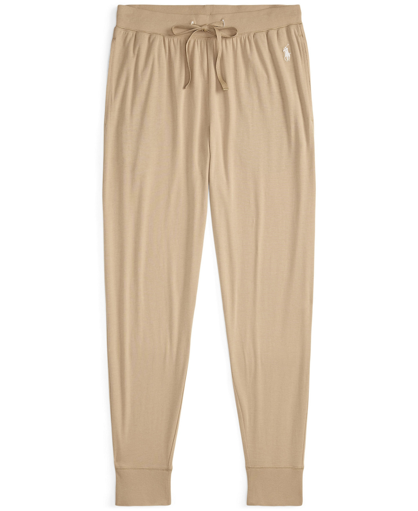 Polo Ralph Lauren Men's Regular-Fit Pajama Joggers - Classic Khaki/White Logo