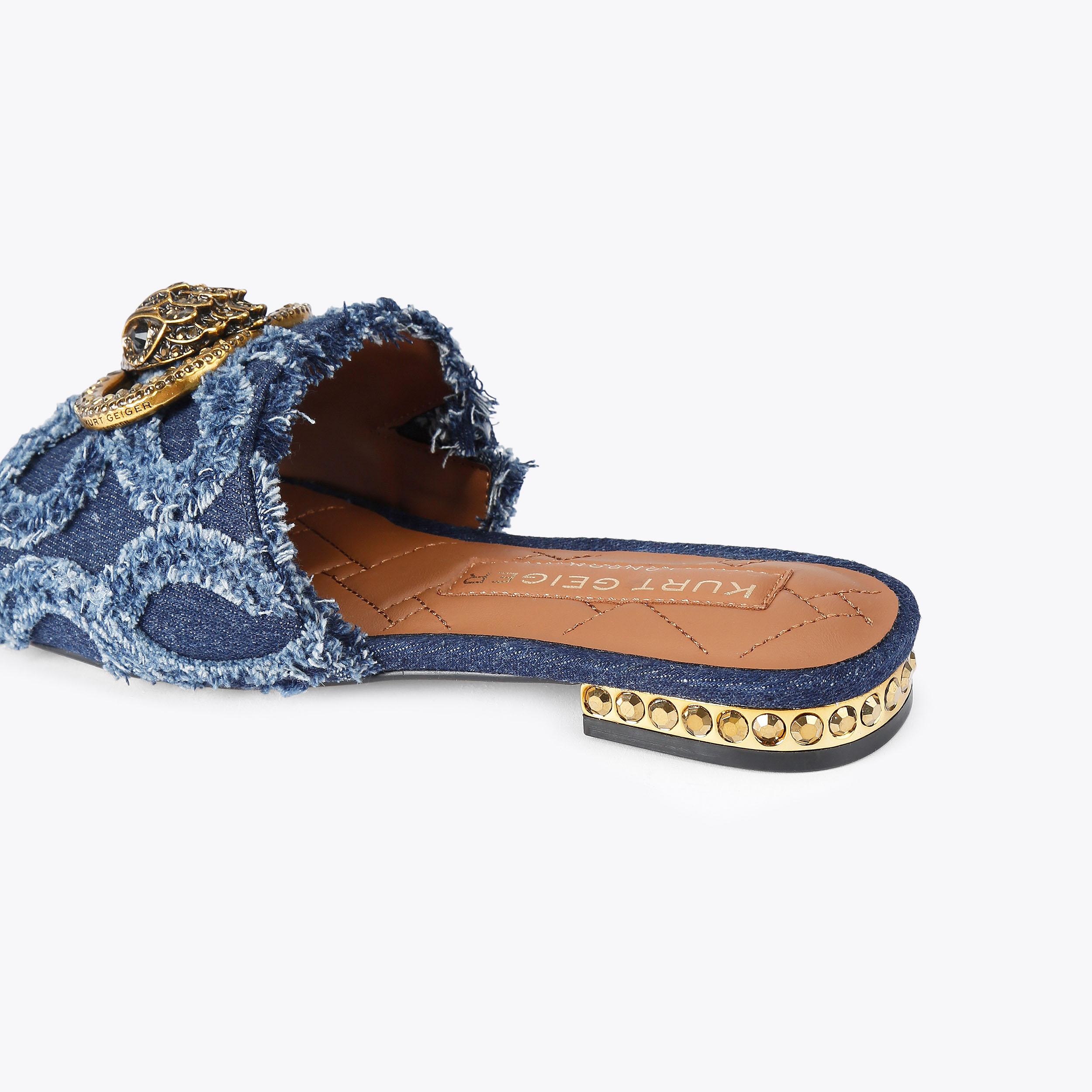 Kurt Geiger London Chelsea Flat Sandal - Blue - view 4