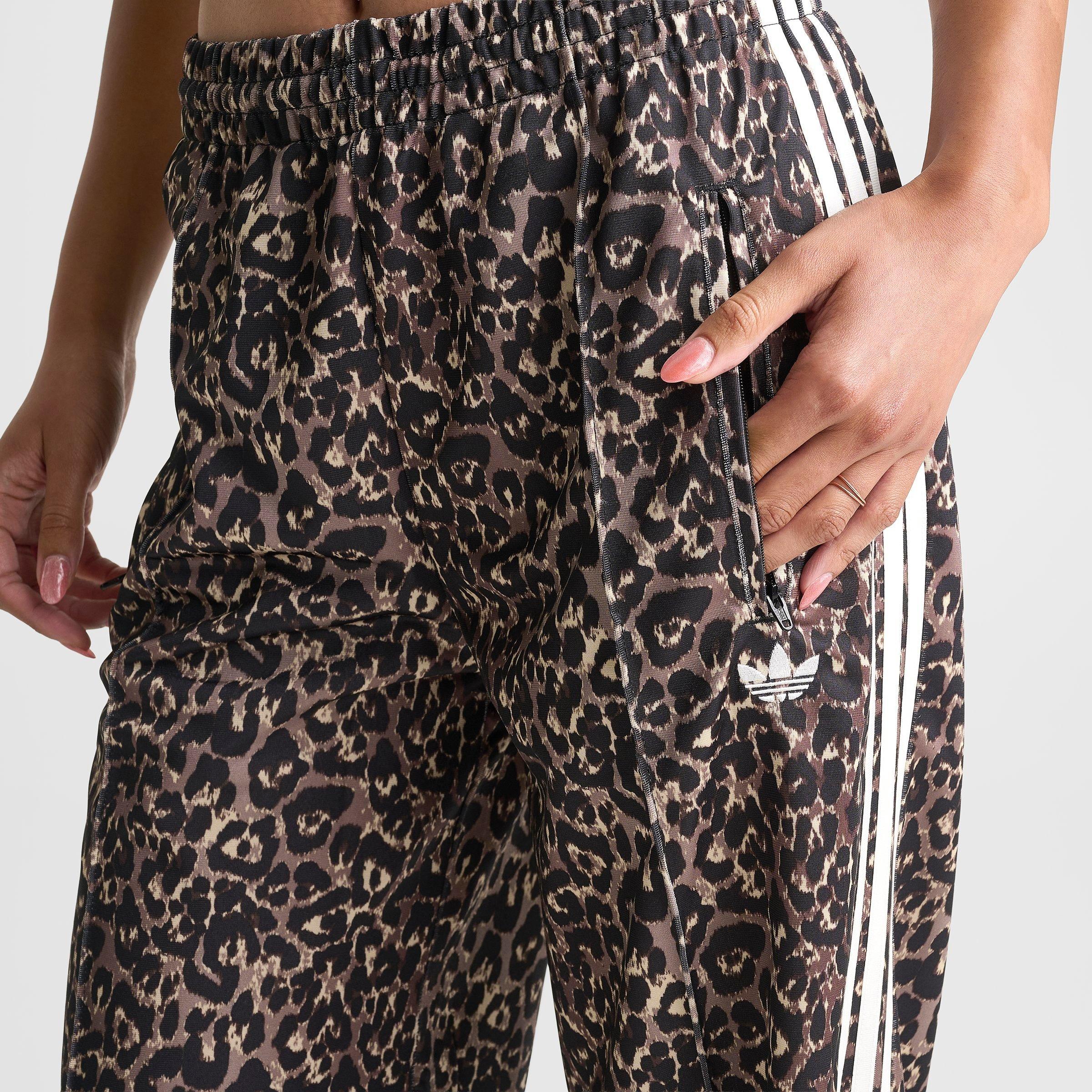 Women's adidas Originals Leopard Firebird Oversized Track Pants - Multicolor