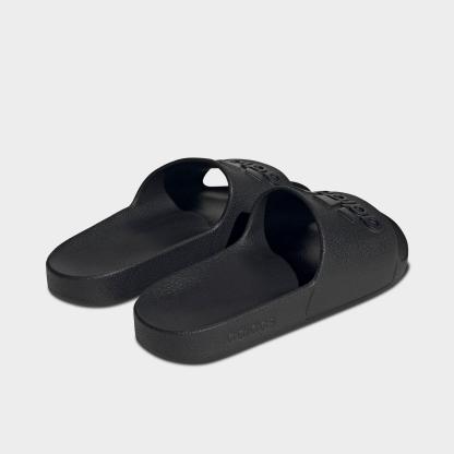 adidas adilette Aqua Slide Sandals - Black/Black/Black - Back view