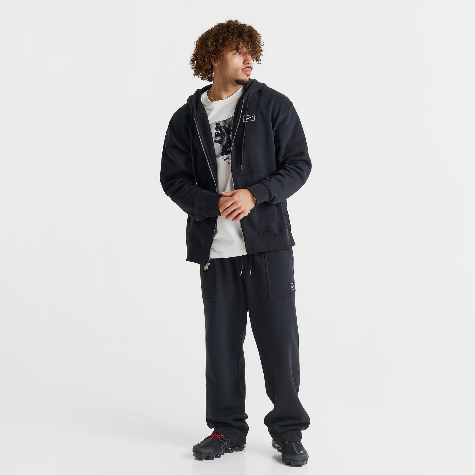 Men's Nike Sportswear Swoosh Box Full-Zip Hoodie - Black