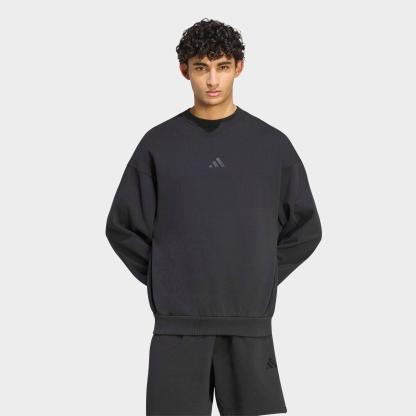 Men's adidas KIT Small Logo French Terry Sweatshirt - Black