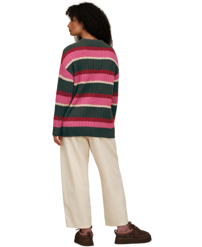 UGG Women's Riz Ribbed Long-Sleeve Knit Sleep Top - Green