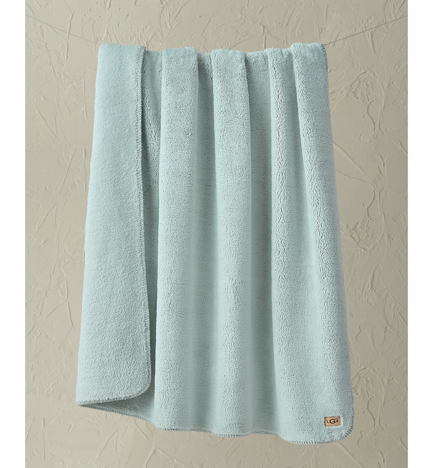 UGG® Saige Plush Throw, 50" x 70" - Sky Grey