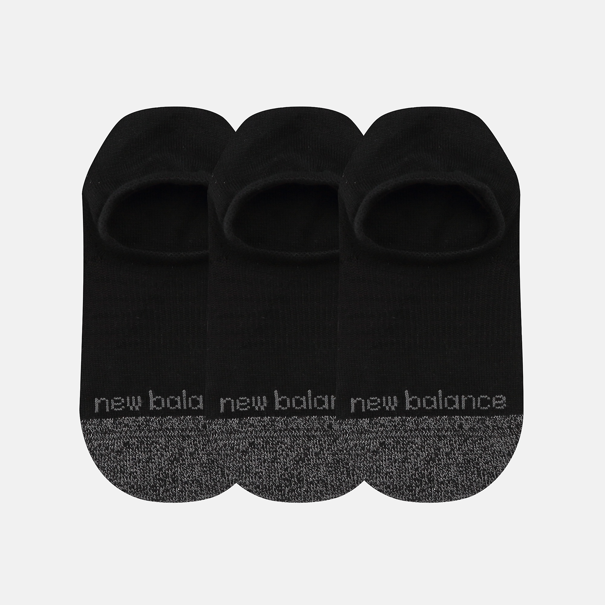 New Balance Active Invisible No Show Socks 3 Pack, LAS35209BK